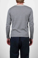OBSERVER sweater, grey melange / royal blue