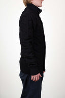 FELT double-breasted, black