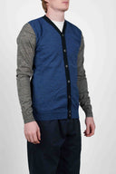 MIGRATION cardigan, blue static block