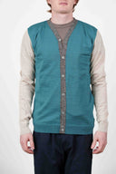 MIGRATION cardigan, verdigris block