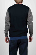 MIGRATION crew neck, blue static block