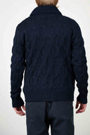 MEMENTO cardigan, compact blue mix