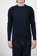 TRANSIT sweater, ocean blue / black melange