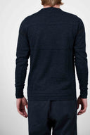 TRANSIT sweater, ocean blue / black melange