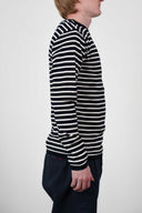 PASSAGE crew neck, dark navy / white