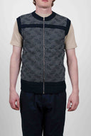 RADIO vest, ocean blue / concrete