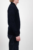 RADIO shawl neck, navy blue / compact blue