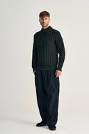 STARK-III sweater | høj hals, dark forest green
