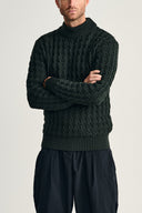 STARK-III sweater | høj hals, dark forest green