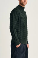 STARK-III sweater | høj hals, dark forest green