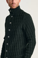 STARK cardigan, dark forest green