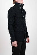 STARK cardigan, black melange