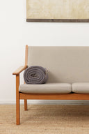 LOYAL blanket, earthy melange / airy blue