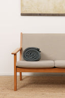 LOYAL blanket, natural green melange / soft white