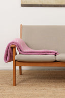 LOYAL blanket, pink bloom melange / soft white