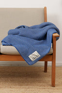LOYAL blanket, wavy blue / white