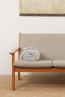 LOYAL blanket, white dark blue