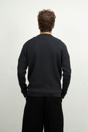 ROENTGEN-II crew neck | rund hals, molten grey (f)