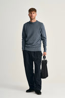 SOLO crew neck | rund hals, slate blue (f)