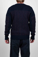 BINDING cardigan, compact blue / purple melange