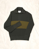PAS NORMAL Off-Race Merino Knit Half-Zip, olive