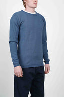 INTRA crew neck, spatial blue moiré