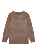MACRO crew neck | rund hals, terra rose (f)