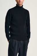 FENDER sweater | høj hals, navy blue (f)
