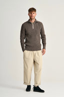 FENDER short zip | kort lynlås, terra-II brown