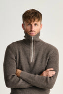 FENDER short zip | kort lynlås, terra-II brown