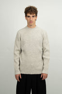 FENDER crew neck | rund hals, natural melange white