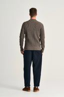 FENDER crew neck | rund hals, terra-II brown