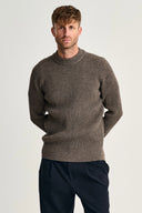 FENDER crew neck | rund hals, terra-II brown