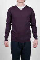 VERSION v-neck, purple melange
