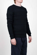 FLUX crew neck, black lake blend