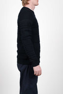 FLUX crew neck, black lake blend