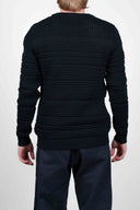 FLUX crew neck, black lake blend