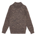 EPIGON-III sweater | høj hals, terra brown