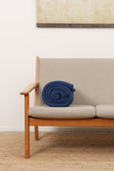 HAVEN blanket, faded blue melange