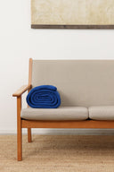 HAVEN blanket, royal blue melange