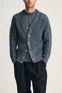 ROBUST cardigan, slate blue (f)