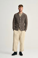ROBUST cardigan, terra-II brown