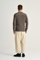 ROBUST cardigan, terra-II brown