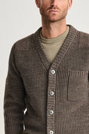 ROBUST cardigan, terra-II brown