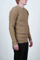 PATENT crew neck, army camel