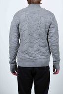 PARAGON shawl neck, concrete