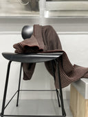 LOYAL blanket, rusty red / white camel