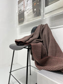 LOYAL blanket, rusty red / white camel