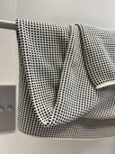 LOYAL blanket, raw white / black melange