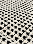 LOYAL blanket, raw white / black melange